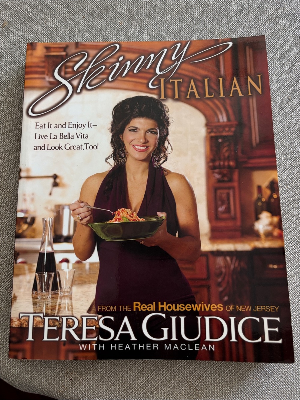 Skinny Italian Cookbook - Wine Red Cover
